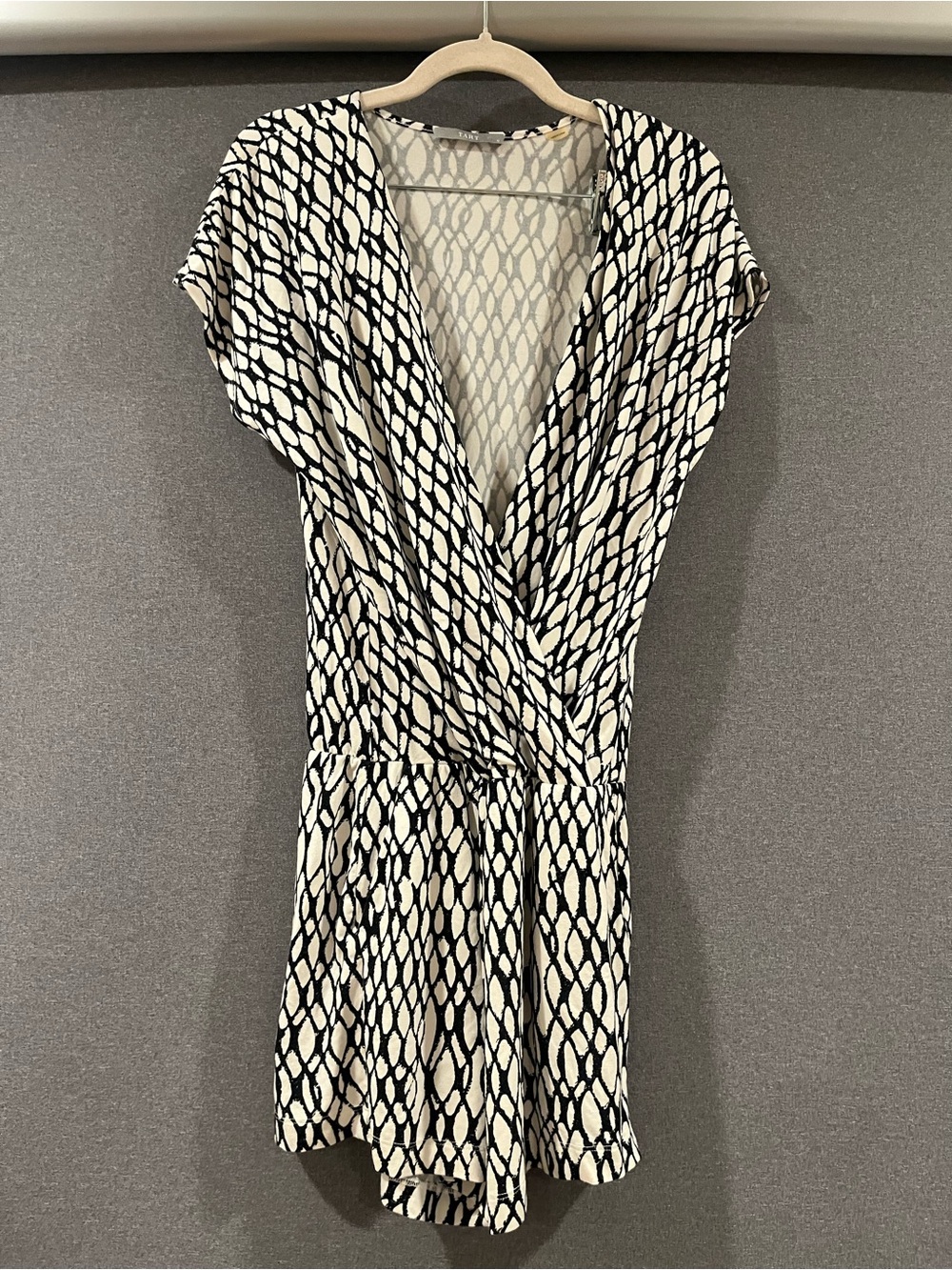 Tart Black and White Patterned Romper